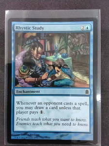 Rhystic Study (Commander's Arsenal Foil)