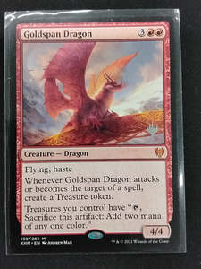 Magic The Gathering 1: Goldspan Dragon (KHM, Promo Stamped)