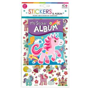 Arts Crafts Stationery: Sticker Album Unicorns 260x160mm