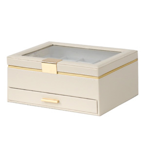 Jewellery Box PVC Champagne Leather 1 Draw