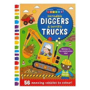 Colouring Book Diggers & Trucks 56pg 270×197