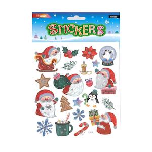 All: Xmas Stickers Santa & Friends 15x17cm
