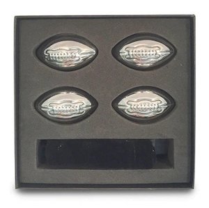 Mens Republic: Men's Republic Ice Cube Footy Balls - 4 Pieces Stainless Steel - Sept