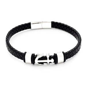 Mens Republic: Men's Republic Bracelet Anchor Leather