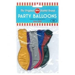 Balloon 25cm Metallic 10pc Helium
