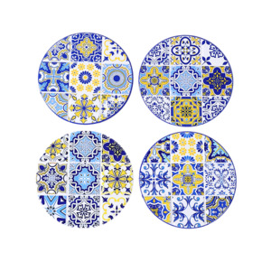 Coasters Trivets Mirror Trays: Coasters x 4 - Round Mosaic 1