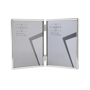 Picture Frames: Silver Picture Frame Double 5"x 7"