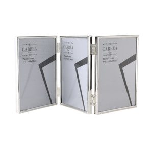 Silver Picture Frame Triple 5"x 7"