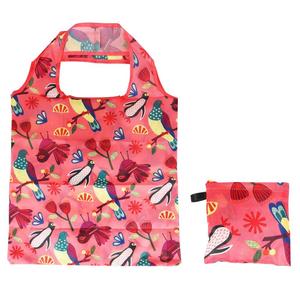 All: Shopping Bag Foldable NZ Bird Life Peach