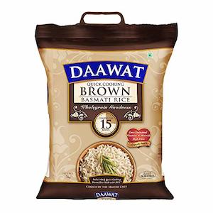 Rice: DAAWAT Brown Basmati Rice 5KG