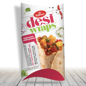 Frozen Sweets Snacks: Haldirams Wrap Schezwan Chilli Paneer
