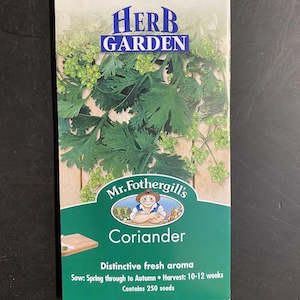 Garden Seeds: Mr. Fothergills Aroma Coriander Seeds