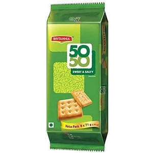Britannia 50-50 Sweet & Salty Biscuits 6x62g