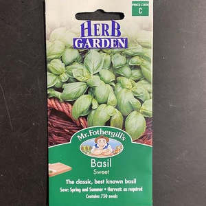 Garden Seeds: Mr. Fothergills Basil Seeds
