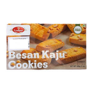 Snacks Biscuits: Lyallpur Besan Kaju Cookies 200g