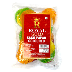 Royal Gold Sago Papad Mixed Colour 200g