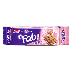 Snacks Biscuits: Parle Hide & Seek Biscuits Fab Strawberry 112g