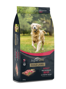 Dog: SuperVite Gold Label Adult Beef 20kg