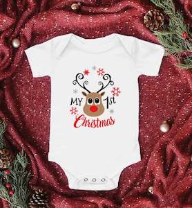 Size 3 6 Months: My 1st Christmas Romper