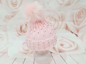 SPARKLES WINTER BEANIE (PINK)