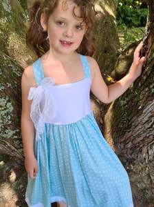 Size 2 Years: Polkadot Sunday (aqua)