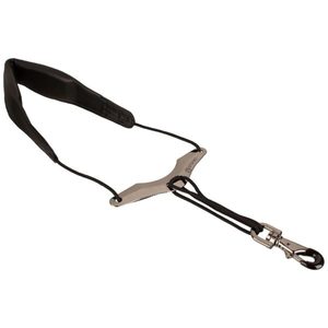 Saxophone: Protec Leather “Less-Stress” Neck Strap w/ Deluxe Metal Trigger Snap & Comfort Bar