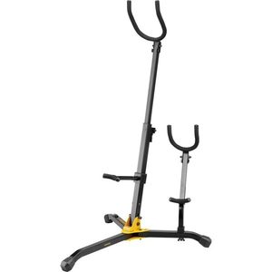 Saxophone: Hercules DS536B Baritone and Alto/Tenor Stand