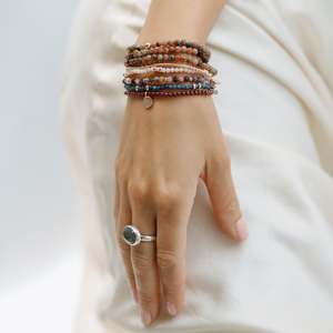 All Bracelets: Amuleto Garnet Bracelet - Small bead