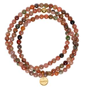 All Bracelets: Kashgar Amuleto Wrap Garnet Bracelet - Small Bead