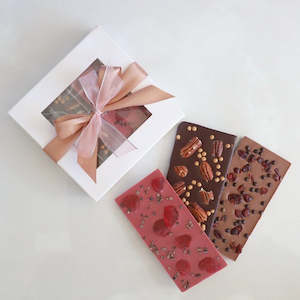 Trio of decadent chocolate bars