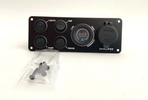 Vanlifer Control Switch Panel - voltmeter + 2.1AMP USB + 4 switches