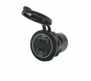 Dual USB C 30W PD Charger Socket