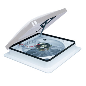 Roof vent: Fantastic Vent 3350 with rain sensor and white arched lid