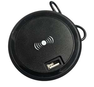75mm Bench top wireless charger with USB Socket