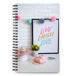 Live, Laugh, Love Designer Spiral Notebook