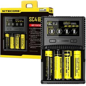 Batteries Chargers: Nitecore Intellicharger SC4 Li-ion/NiMH Battery 4-slot Charger