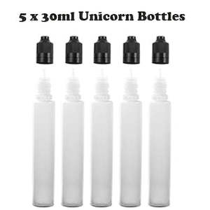 Empty Bottles: Unicorn LDPE Empty Bottles -30ml/60ml (5 Pack) B3