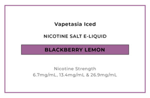 Nicotine Salts: Vapetasia Iced Salts - Blackberry Lemon