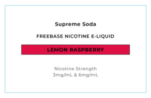 E Liquid Beverage: Supreme Soda - Lemon Raspberry