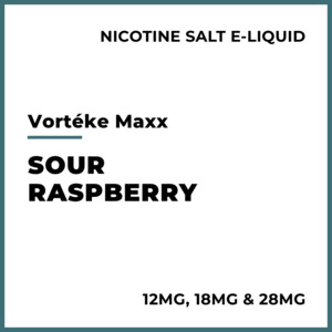 E Liquid Mint Iced Menthol: Vortéke Maxx Salts - Sour Raspberry