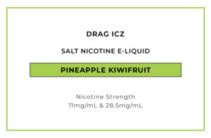 E Liquid Mint Iced Menthol: DRAG ICZ Salts - Pineapple Kiwifruit
