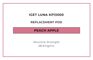 IGET LUNA KP13000 Replacement Pod - Peach Apple
