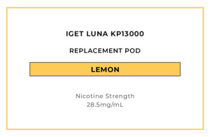 IGET LUNA KP13000 Replacement Pod - Lemon