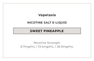 12mg Salts: Vapetasia Salts - Sweet Pineapple
