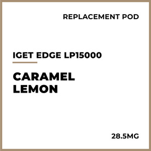 Iget Edge Pre Filled Replacement Pods: IGET Edge LP15000 Replacement Pod - Caramel Lemon
