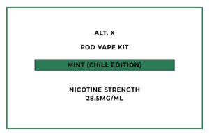 Alt: alt. X Pod Vape Kit - Mint (Chill Edition)