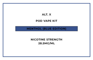 alt. X Pod Vape Kit - Menthol (Blue Edition)