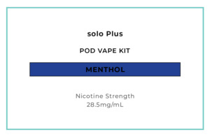 solo Plus Pod Vape Kit - Menthol