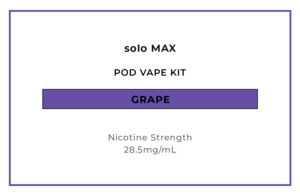 Pod Vapes: solo MAX 14000 Pod Vape Kit - Grape