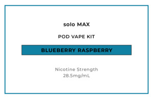 Pod Vapes: solo MAX 14000 Pod Vape Kit - Blueberry Raspberry